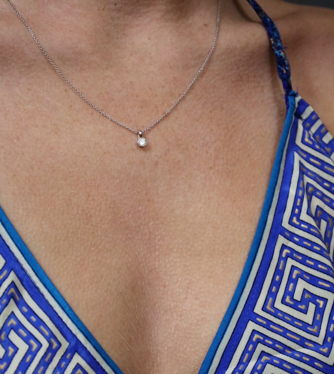 Pendant - 18K White Gold Diamond Pendant